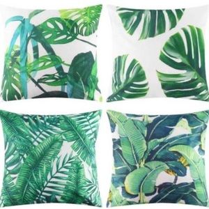 4- 18” Soft Linen Pillow Covers w/ Zippers- Indoor